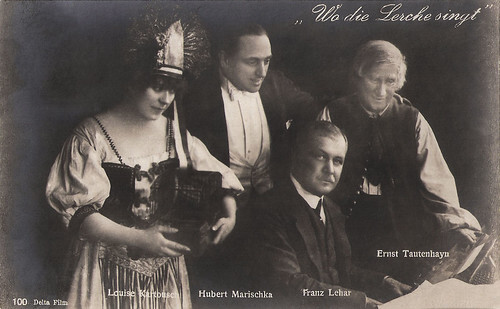 Louise Kartousch, Hubert Marischka, Franz Lehar and Ernst Tautenhayn in Wo die Lerche singt (1918)