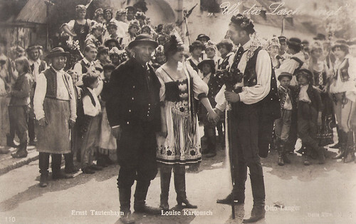 Ernst Tautenhayn, Louise Kartousch and Otto Langer in Wo die Lerche singt (1918)