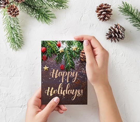 A Happy Holidays card