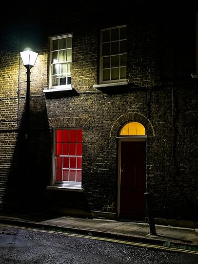 house front during nighttime