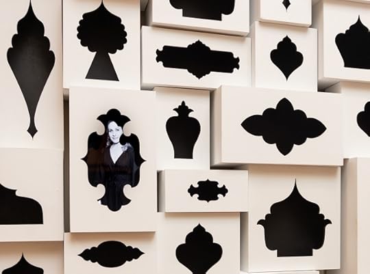 Detail view of the multimedia installation Imagined Boundaries, by Raheleh Filsoofi. Commissioned by the Gibbes Museum of Art.