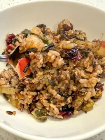 Close Up Of Wild Rice Stuffing