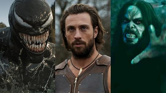 From L to R, the leads of the Sony Spider-Man Universe: Venom, Kraven, and Morbius.