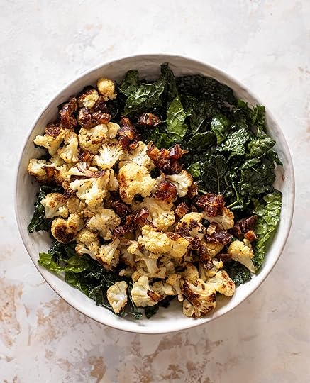 roasted cauliflower kale salad