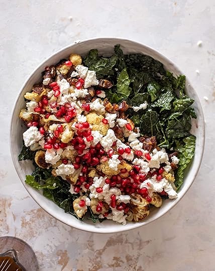 roasted cauliflower kale salad