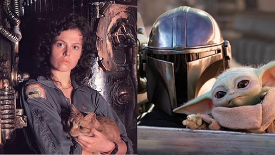 Sigourney Weaver in Alien and the mandalorian and grogu