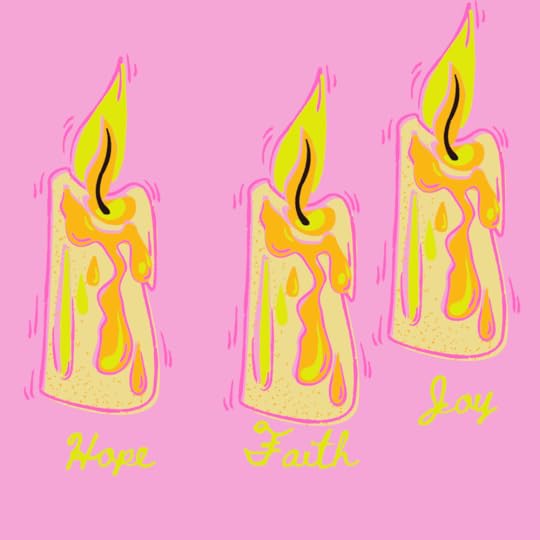 Advent week three Joy Candle