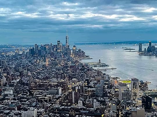View from The Edge - It's getting dark in Manhattan - New York City, USA.