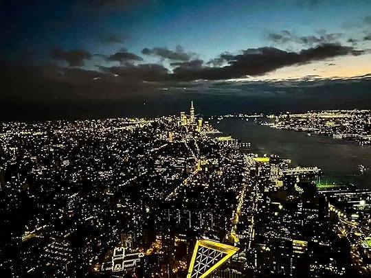 Sea of lights view of New York City, USA, from The Edge.