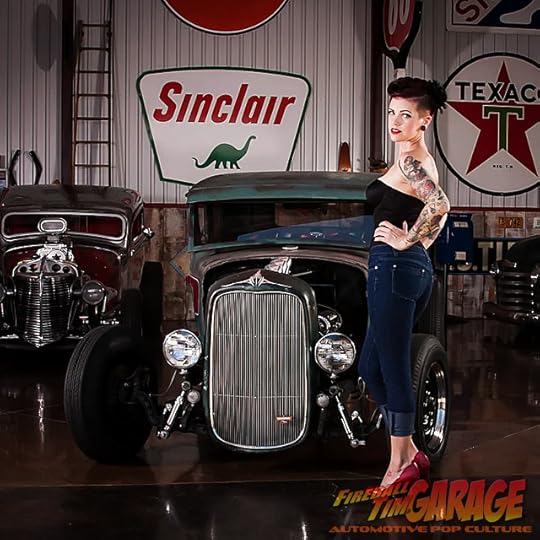 Hot Rod Pinup Fireball Tim Garage Automotive Pop Culture Cars