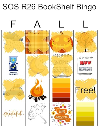 SOS book shelf bingo card