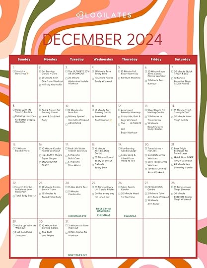blogilates december 2024 workout calendar
