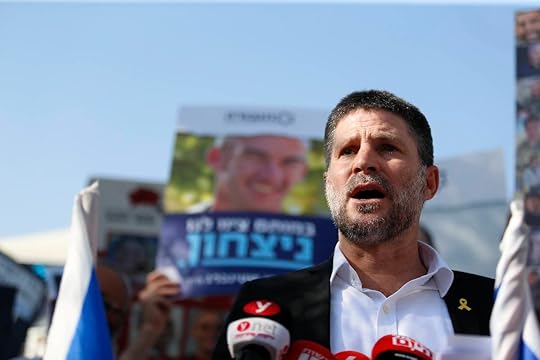 Israeli Finance Minister Bezalel Smotrich gives a speech, regarding the ceasefire proposal between Israel and Hamas, in front of the Israeli Parliament in Jerusalem on June 3, 2024 [Saeed Qaq - Anadolu Agency]
