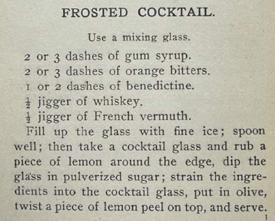 Scanned image of a drink recipe.