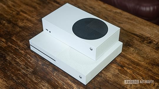 Xbox Series S and One S size comparison angle view
