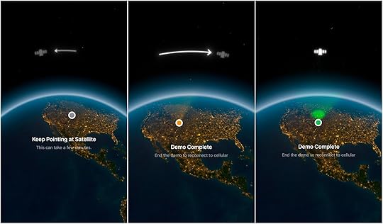Texting by satellite function with iPhones