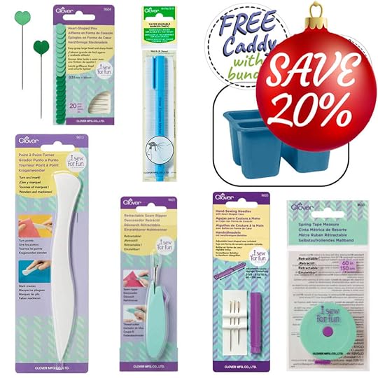 Clover Sewing Notions Bundle with Caddy Available Exclusively at Nancy Zieman Productions at ShopNZP.com