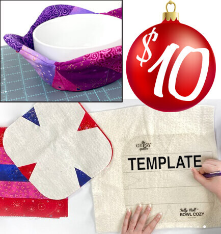 Microwave Bowl Cozy Template Pattern available at Nancy Zieman Productions at ShopNZP.com