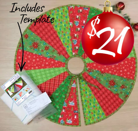 June Tailor Quilt As You Go Christmas Tree Skirt Patterns Available at Nancy Zieman Productions at ShopNZP.com