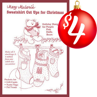 Make a Christmas Stocking with a Sweatshirt Sewing Pattern by Mary Mulari Available at Nancy Zieman Productions at ShopNZP.com