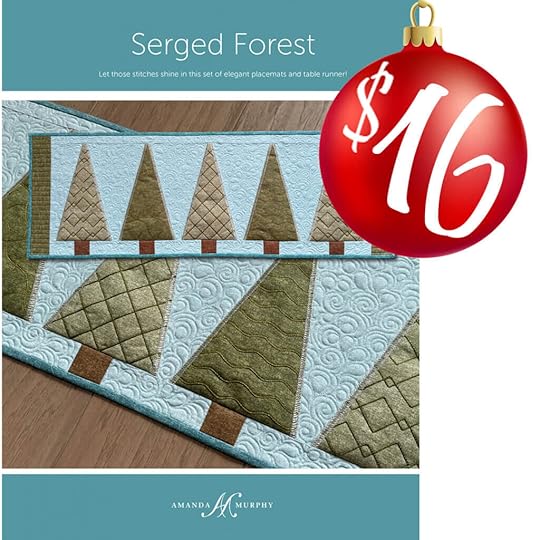 Serged Forest Runner & Placemats Sewing Pattern by Amanda Murphy available at Nancy Zieman Productions at ShopNZP.com
