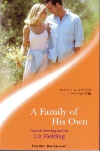 Cover of A Family of His Own. A romantic couple walking arm in arm.
