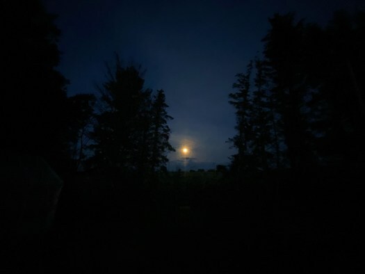 Northern standstill moon as seen from Aberdeenshire, close to the winter solstice 2024, the shortest day