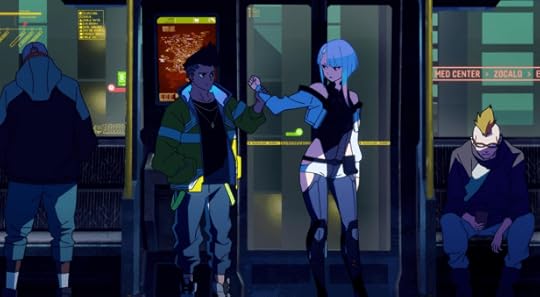 A scene from Cyberpunk: Edgerunners 