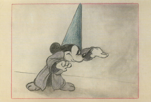 Mickey Mouse, sketch for Fantasia (1940)