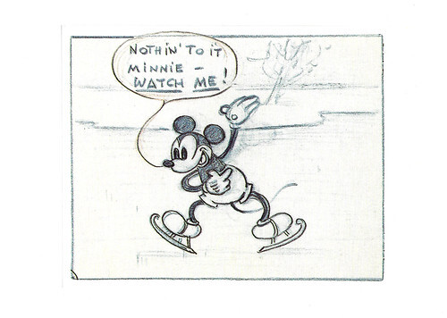 Mickey Mouse, sketch for On Ice (1935)
