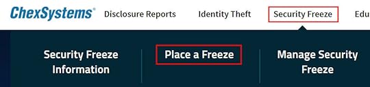 place a freeze menu