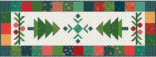 NEW! In From the Cold Under the Pines Table Runner Kit Christmas Box Quilt Kit by Riley Blake Designs 2024 available at Nancy Zieman Productions at ShopNZP.com