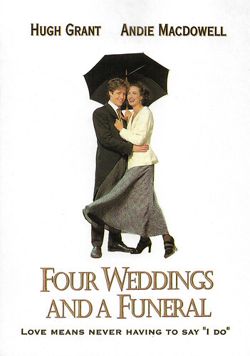 Hugh Grant and Andie McDowell in Four Weddings and a Funeral (1994)