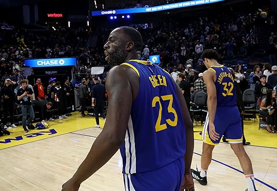 Golden State Warriors’ Draymond Green #23 and Trayce Jackson-Davis #32...