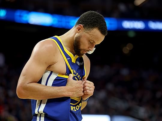 Golden State Warriors’ Stephen Curry #30 reacts in the fourth...