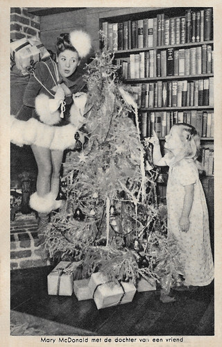 Merry Christmas: Marie McDonald with a friend's daughter