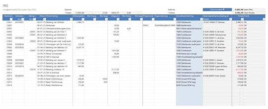 Bankboek in Boekhouden in Excel 11.0