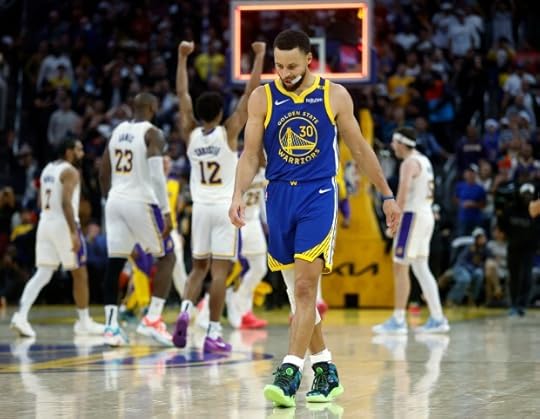 Golden State Warriors' Stephen Curry (30) walks off the court following their 115-113 loss to the Los Angeles Lakers at the Chase Center in San Francisco, Calif., on Wednesday, Dec. 25, 2024. (Nhat V. Meyer/Bay Area News Group)