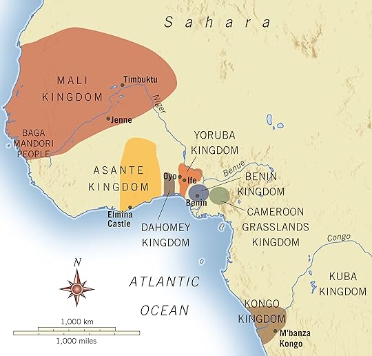 a map of africa showing the location of some important cities and their ...