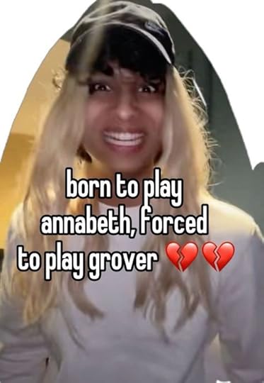 This may contain: a woman with long blonde hair wearing a baseball cap and white shirt is looking at the camera while text reads born to play anabeth, forced to play to play