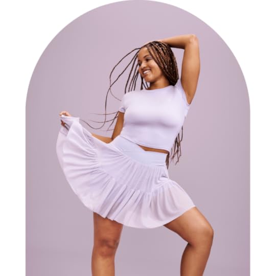 blogilates for target ballerina skort with reversible bow back tie light purple