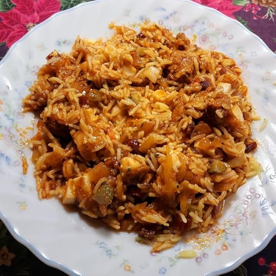 Curry mixed up on the plate