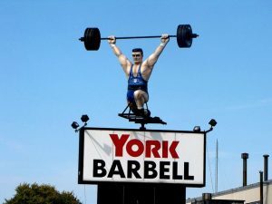York Barbell sign