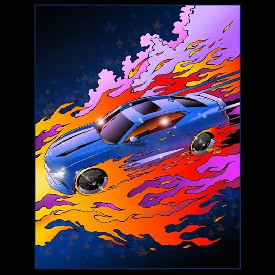 Camaro Art Fireball Tim Garage Automotive Pop Culture Art