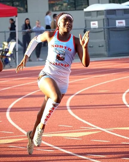 Clara Adams takes fourth in the 400 meters at the state track and field finals for North Salinas. (Photo courtesy of David Adams)