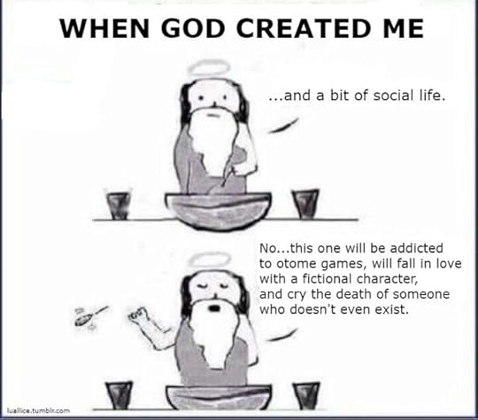 This may contain: an old man sitting on top of a toilet with the caption, when god created me and a bit of social life