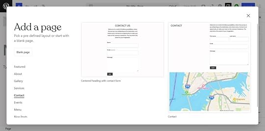 Example of the WordPress Page Editor.