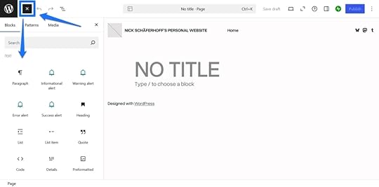 Full list of available blocks.
