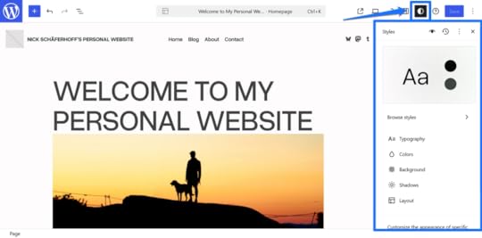 Where to find the Styles menu.