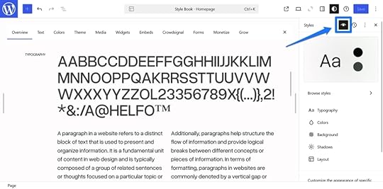 Using the Style Book option.